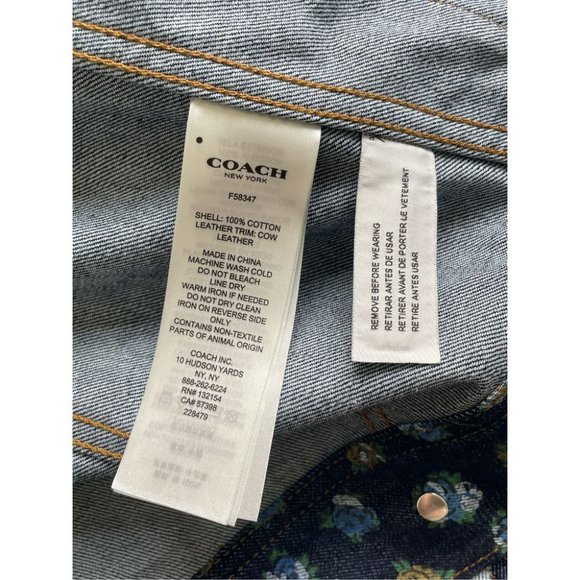 Coach Floral Denim  Jacket - Picture 10 of 10